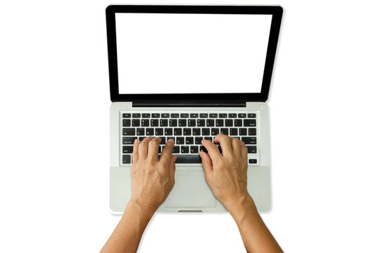 woman hands typing on a computer
