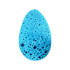 blue spotted watercolor egg