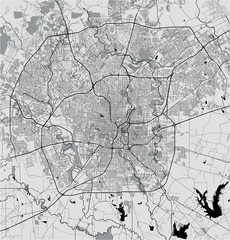 map of the city of San Antonio, Texas, USA