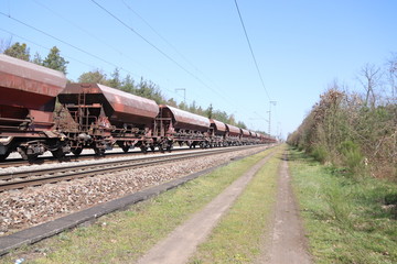 Fototapeta na wymiar Güterzug Wagons
