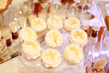 Table set for an event party or wedding reception