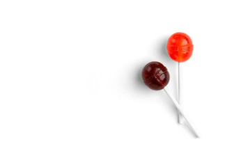 Sweet candy - lollipop isolated on white background.