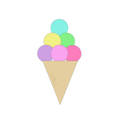 ice cream on a white background