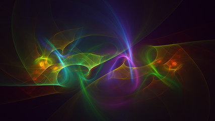 3D rendering abstract fractal light background
