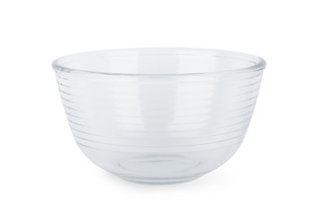 Glass dish on a white background, isolated