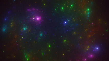 3D rendering abstract fractal light background