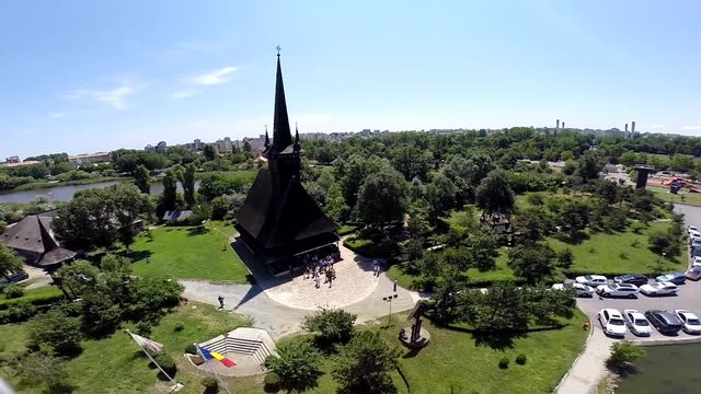 Drona, Parcul Tabacariei, Biserica de lemn Sf. MIna, Lacul Tabacariei, Constanta, Romania