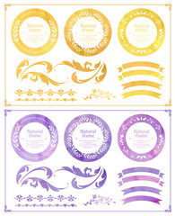 水彩, フレーム, 植物、 葉っぱ、ナチュラル、自然、にじみ、花 、絵具、ロマンチック、ガーリー、パステル、飾り罫, 装飾, 美しい, フレームデザイン, 見出しデザイン, 手書き風, 手描き, 水彩風, イラスト, セット素材, フレームセット, 見出しセット, デザインセット, 素材, 素材セット, ハート, 筆, オシャレ, カッコいい, カワイイ,