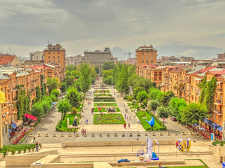 Fototapeta na wymiar Yerevan cityscape, Armenia
