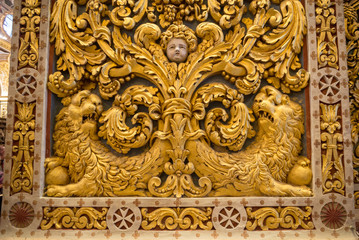 Malta / Malta. 03.09.2015.Detail of the interior of the Co-cathedral of San Juan, in Valletta
