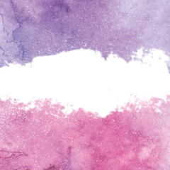 Watercolor backround.  Space at dawn.