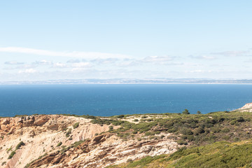 sea view from the cliffs of Cape Espichel near Sesimbra