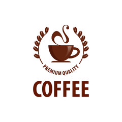 Vector logo cups of coffee