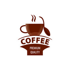 Vector logo cups of coffee