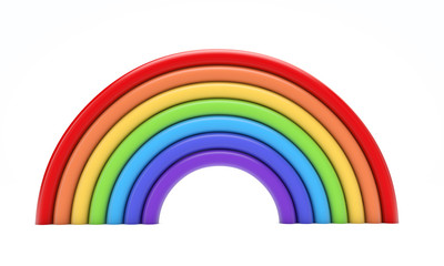 colourful rainbow spectrum 3d rendering