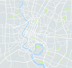Bangkok Thailand vector map.
