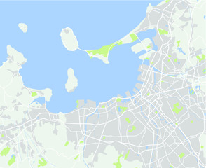 Fukuoka Japan vector map - 339170865