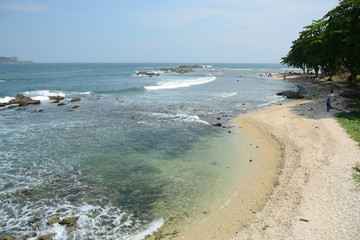 Galle, Sri Lanka - March 13, 2019: Sea view from Galle Dutch Fort