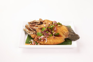 Thai Food on white background