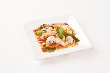 Thai Food on white background