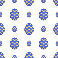 Seamless pattern with colorful Easter eggs