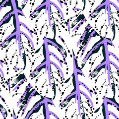 Naklejka premium Tropical Leaf. Modern Motif. Jungle Print. Foliage