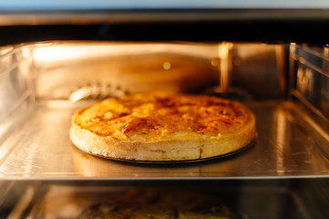 French quiche pie cooked in the oven
