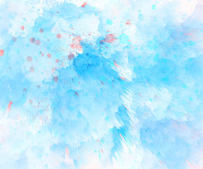 Abstract beautiful Colorful 3D rendering watercolor illustration painting background.