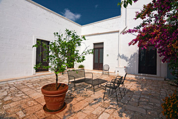 Ancient Apulian farmhouse in Italy.