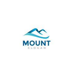 modern gradient mountain logo. simple icon, template design illustration