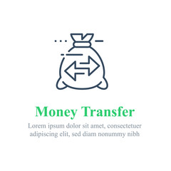 Transfer money concept, send or receive payment, financial tracking solution