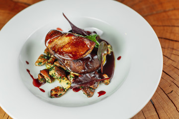 portion of delicate appetizer served on plate
