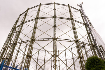 Gas drum skeleton at the Oval, Vauxhall, London