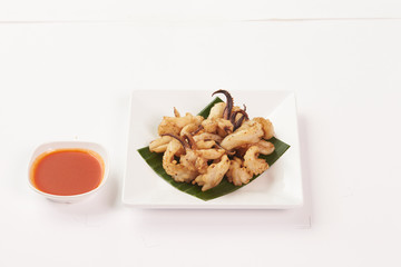 Thai food on white background