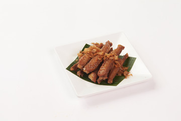 Thai food on white background