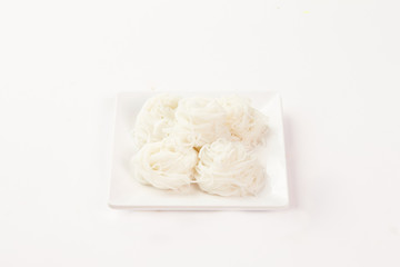 Thai food on white background