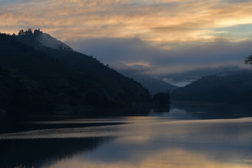 sunrise over the lake