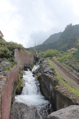 waterfall in the mountains