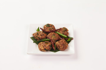 Thai food on white background