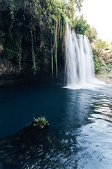 Duden Waterfalls is a famous landmark of Antalya, Turkey. Upper Duden Waterfalls is located in Duden National Park. Water flowing trought the park.