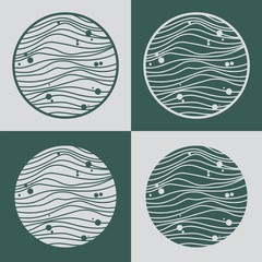 Organic health natural vegan ecology product logo