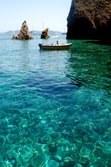 Foto digitali fatte presso l'isola di Palmarola Ponza .