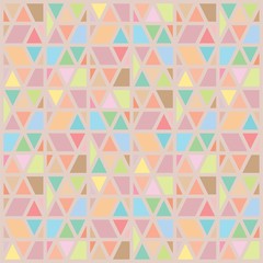 Fototapeta na wymiar Beautiful of Colorful Triangle, Reapeated, Abstract, Illustrator Pattern Wallpaper. Image for Printing on Paper, Wallpaper or Background, Covers, Fabrics
