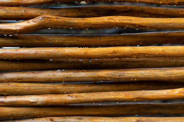 Background from a wooden mesh or wood