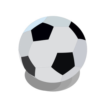 vector illustration of a soccer ball without background