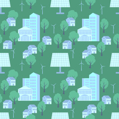 Seamless city pattern