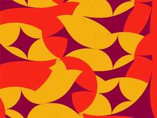 Beautiful of Colorful Art Purple, Yellow and Orange, Abstract Modern Shape. Image for Background or Wallpaper