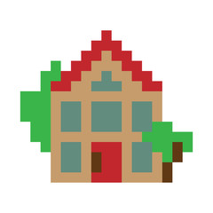 Pixel art house