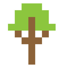 Pixel art tree