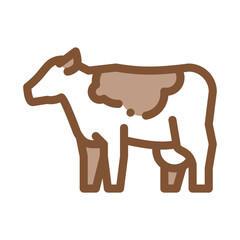 milch cow icon vector. milch cow sign. color symbol illustration